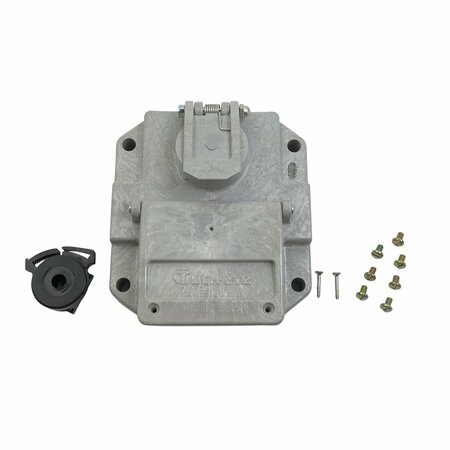 Truck-Lite 50 Series, 7 Solid Pin, Grey Polycarbonate, Surface Mount, Nose Box Without Circuit Breakers 50805